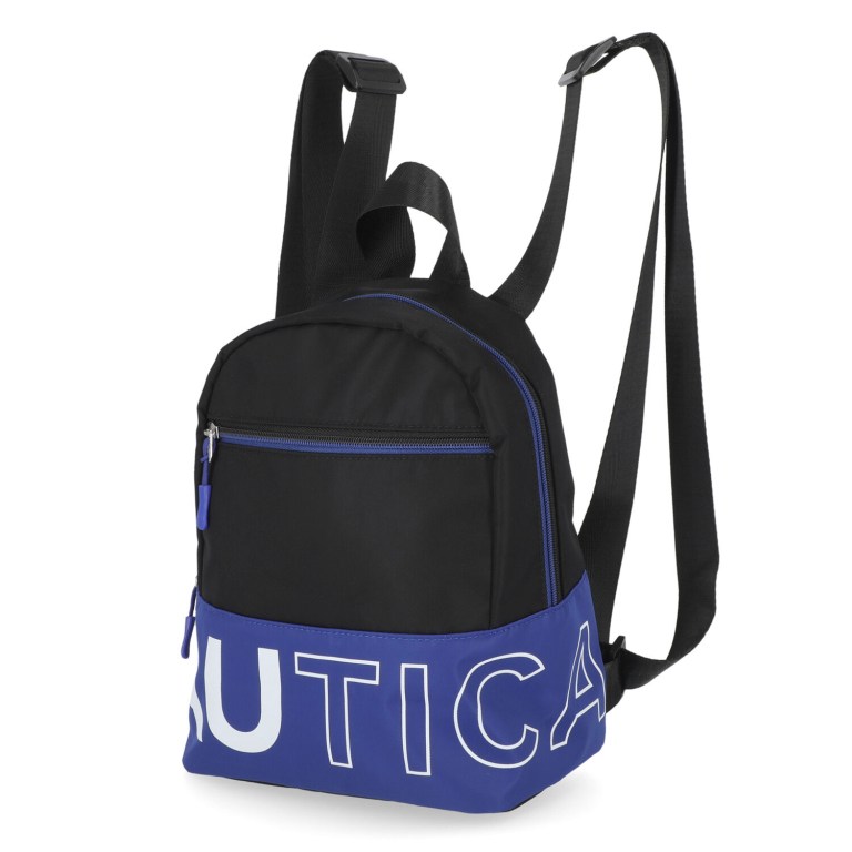 Women's Nautica Nylon Logo Backpack Handbag Black | khtCqJZw