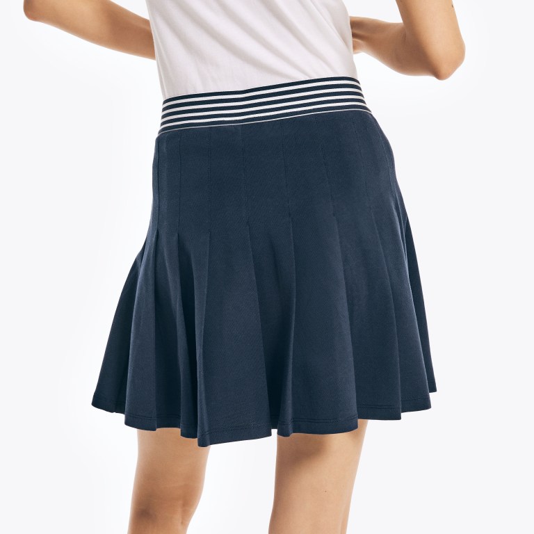 Women's Nautica Pleated Tennis Skort Skirts Blue | 7ccI8lSW