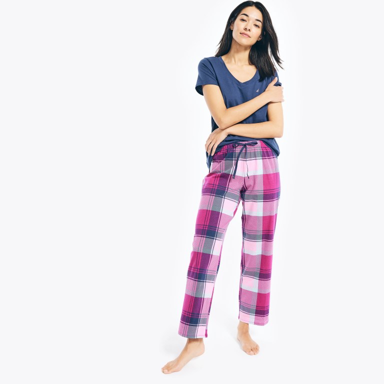 Women's Nautica Printed Pajama Set Sleepwear Pink | KjOPlpRo