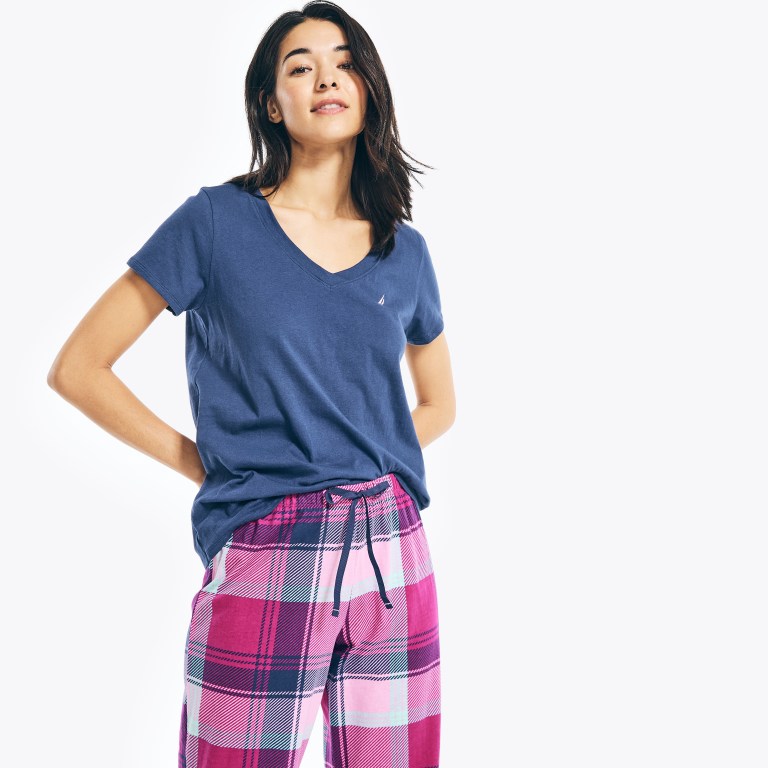 Women's Nautica Printed Pajama Set Sleepwear Pink | KjOPlpRo