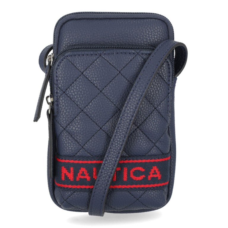 Women\'s Nautica Quilted Phone Crossbody Handbag Navy | NuNr1t0R