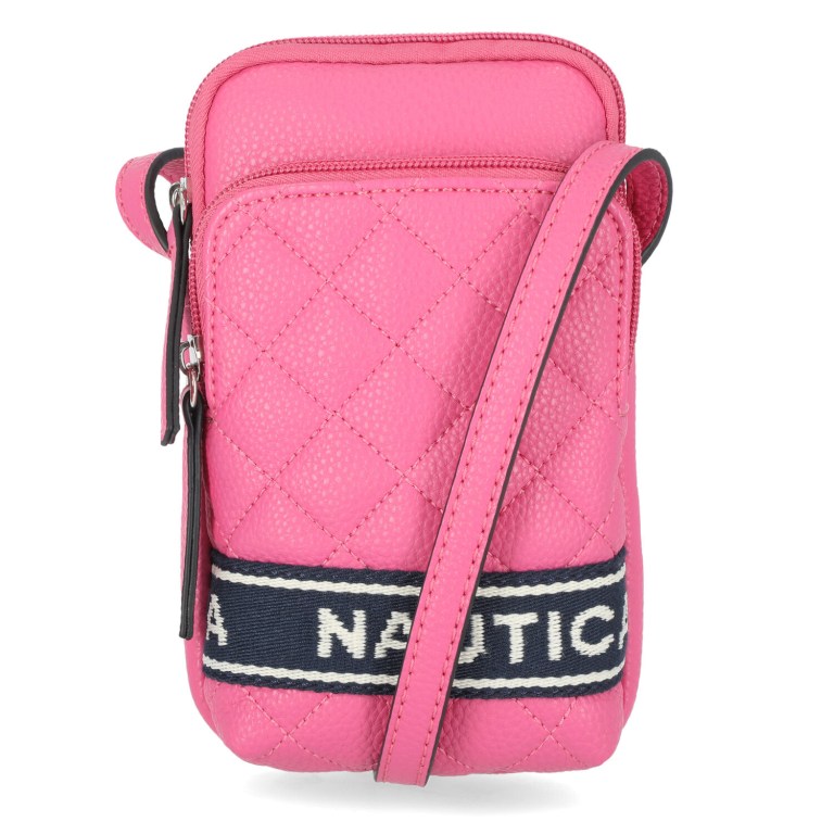 Women\'s Nautica Quilted Phone Crossbody Handbag Coral | tus3i7YZ