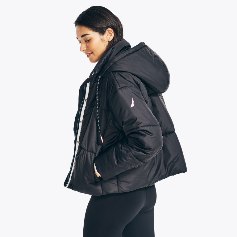 Women's Nautica Quilted Puffer Jackets Black | ZUnQzu5x