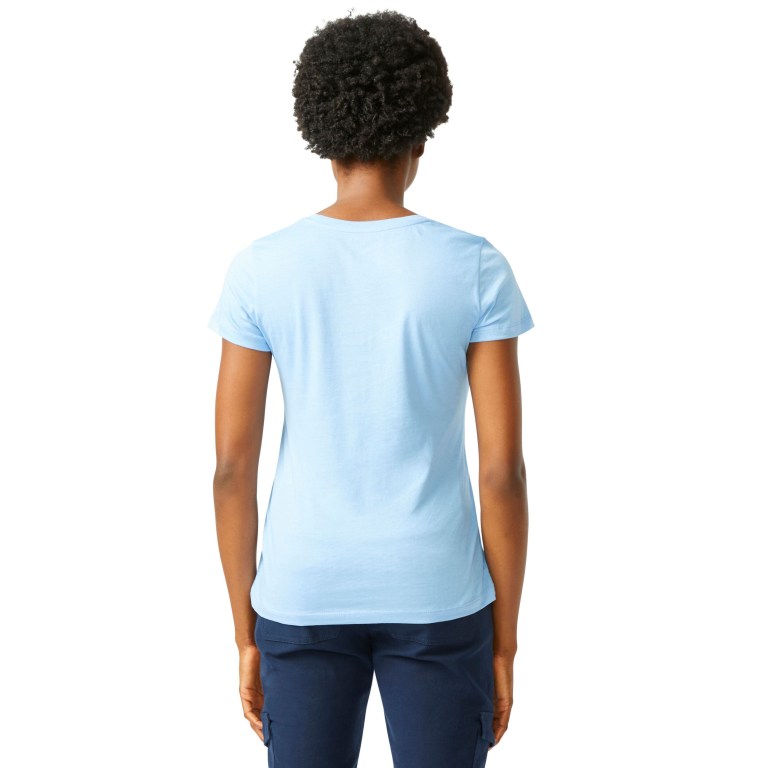 Women's Nautica Solid Crewneck T Shirts Blue | cM7WxtmK