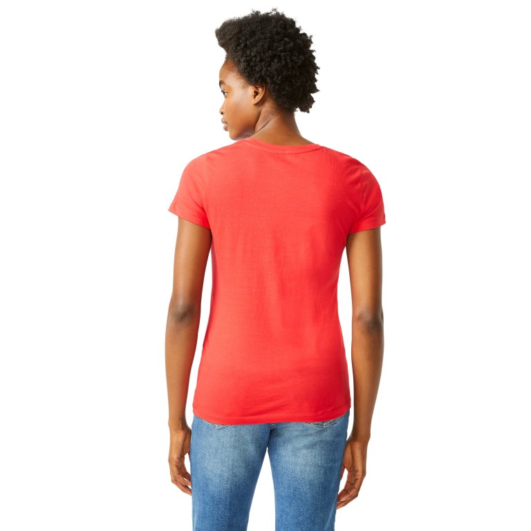 Women's Nautica Solid Crewneck T Shirts Red | n18T40iX