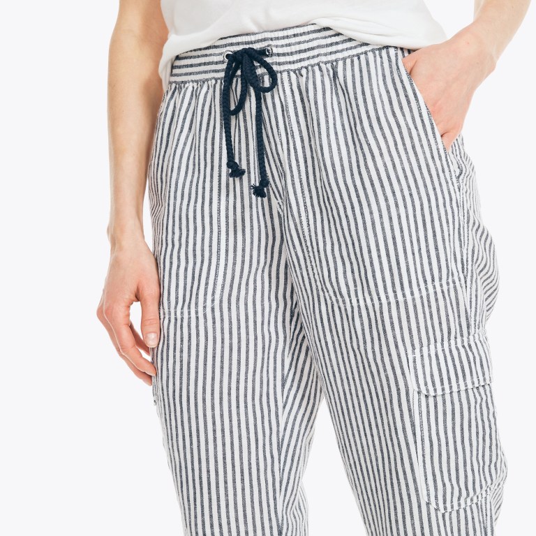 Women's Nautica Striped Pull-on Pants Blue | oV9Ny5b4