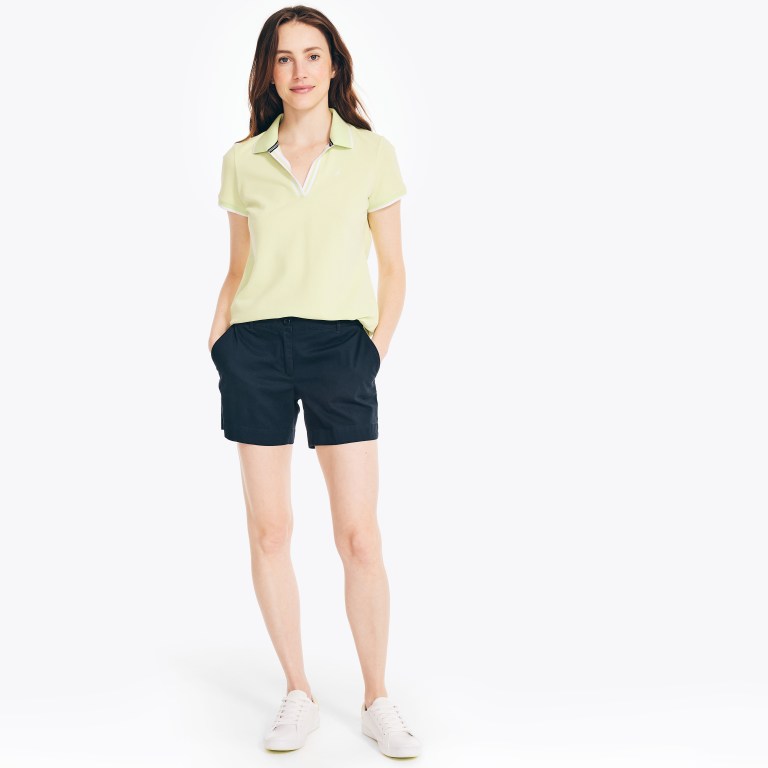 Women's Nautica Sustainably Crafted Ocean Split-neck Polo Shirts Multicolor | upB6LE5M