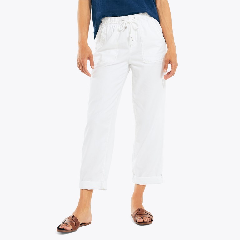 Women's Nautica Sustainably Crafted Pull-on Pants White | LajDYf1w