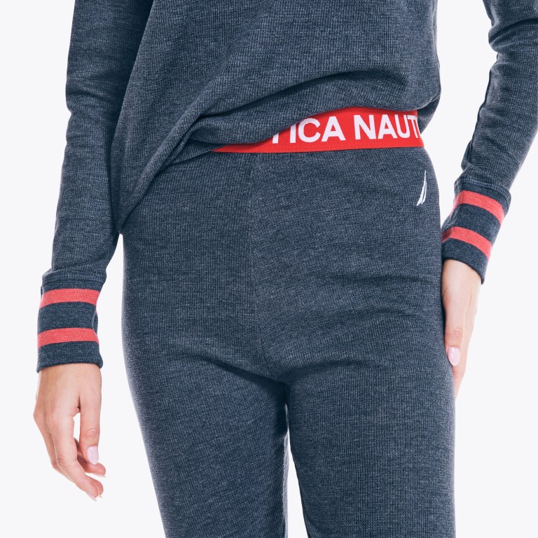 Women's Nautica Thermal Set Base Layer Navy | 3ygJbIca