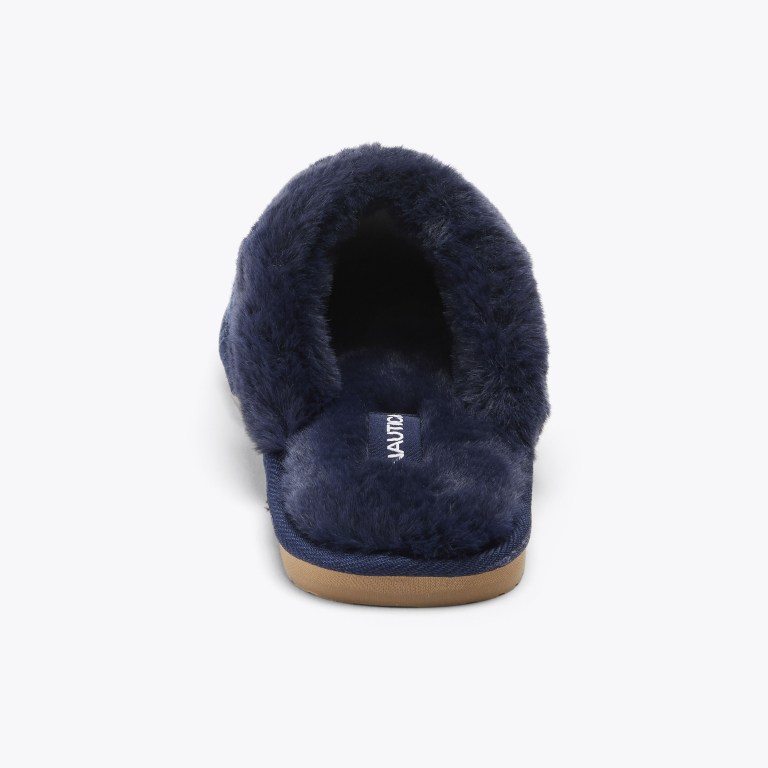 Women's Nautica Wool Knit Slippers Navy | xFdUcUw6