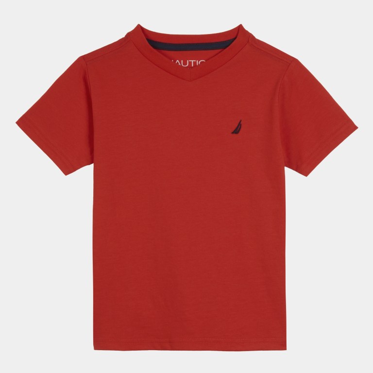 Boys' Nautica J-class Logo V-neck (8-20) T Shirts Red | knEE6sy7