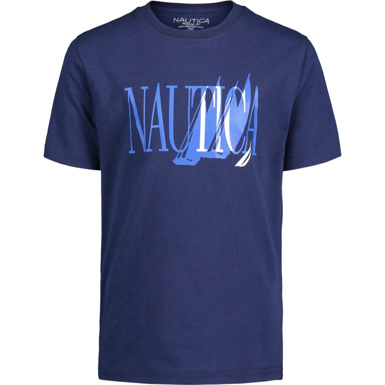 Boys' Nautica Little J-class Logo (4-7) T Shirts Navy | Vj9vBGo9