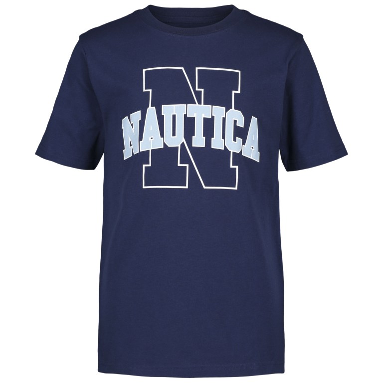 Boys' Nautica Little Throwback Graphic (4-7) T Shirts Navy | J5yO75UZ