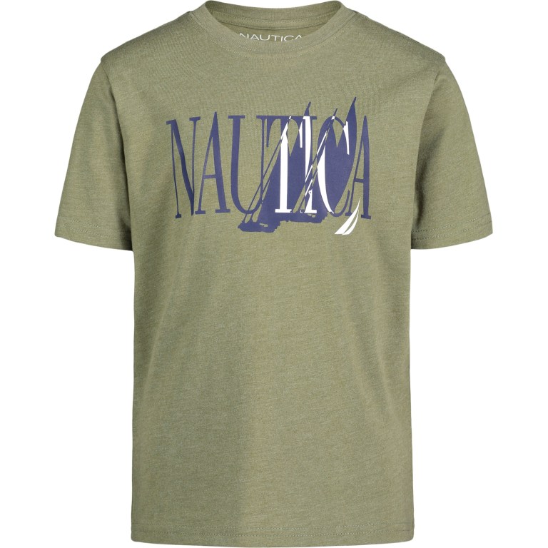 Boys' Nautica Toddler J-class Logo (2t-4t) T Shirts Grey Green | 1PEzDCab