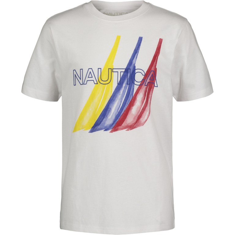 Boys' Nautica Toddler Paint Print Graphic (2t-4t) T Shirts White Wash | g6s63b6b