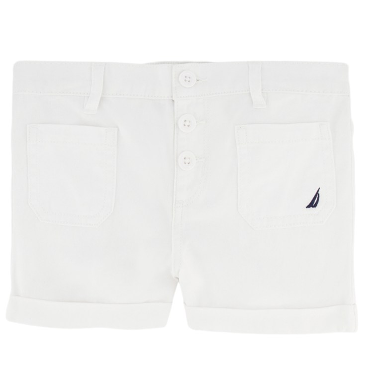 Girls' Nautica Little Cuffed Pull-on (4-7) Shorts White Wash | uRLa75aC