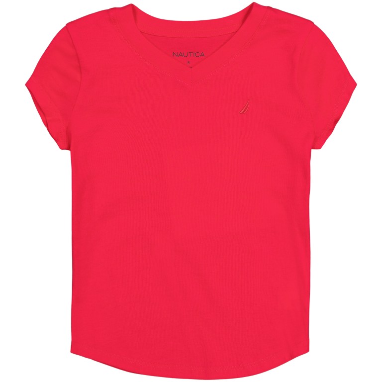 Girls' Nautica Little V-neck (4-7) T Shirts Red | at6QyAjA