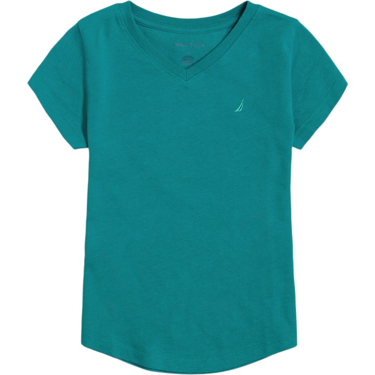 Girls' Nautica Little V-neck (4-7) T Shirts Green | wcdp4qdQ