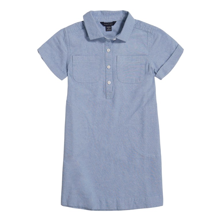 Girls' Nautica Toddler Chambray (2t-4t) Dress Blue | mP0QtHY1