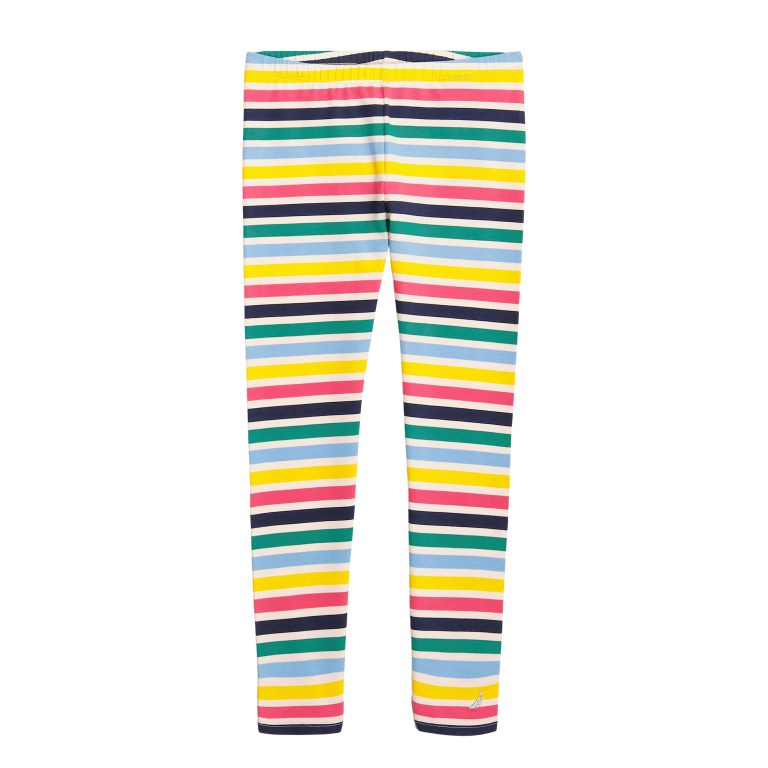 Girls' Nautica Toddler Roadmap Striped (2t-4t) Leggings White | TY0aoBHb