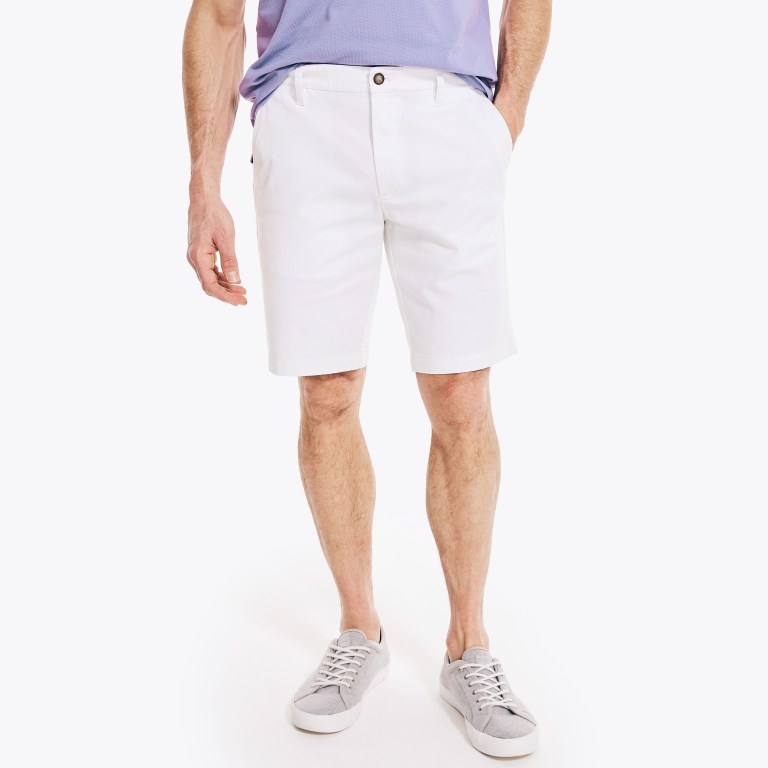 Men's Nautica 10" Stretch Shorts White | FmJv65My