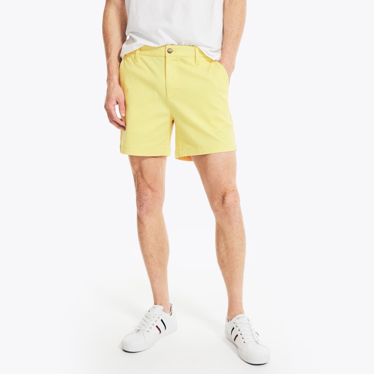 Men's Nautica 6" Stretch Shorts Light Yellow | e6dWI6F5