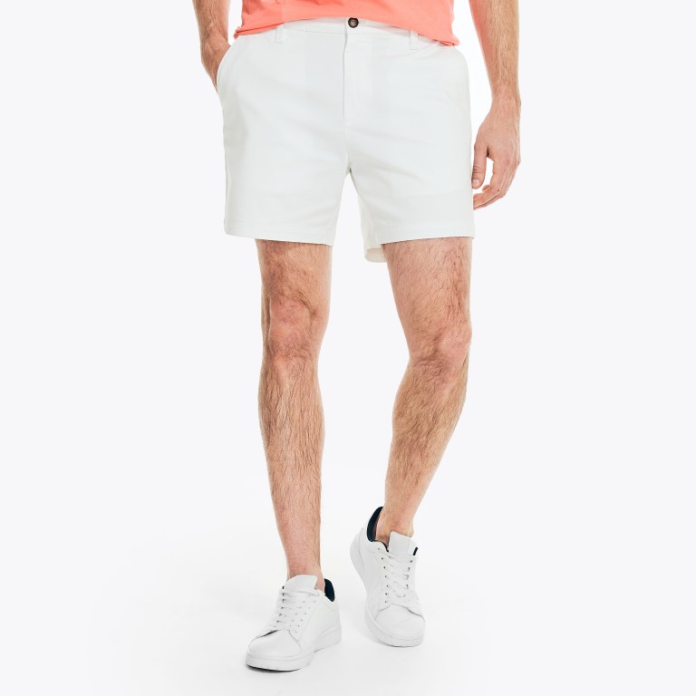 Men's Nautica 6" Stretch Shorts White | mdwSw1qe