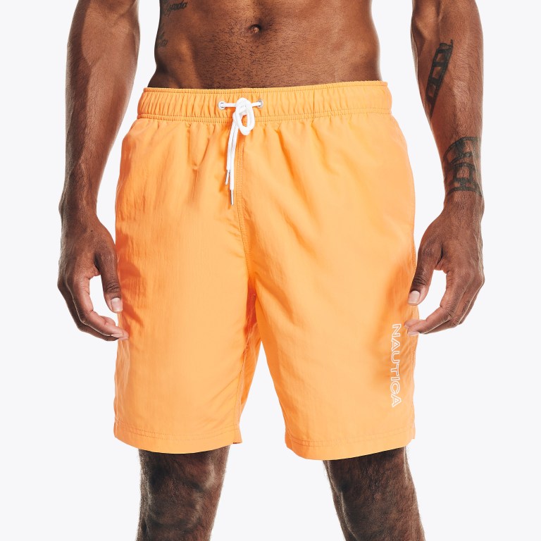 Men's Nautica 8" Quick-dry Swimwear Orange | tHyYlyJ7