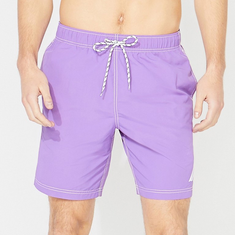 Men's Nautica 8" Solid Quick-dry Swimwear Purple | emVL2KJd