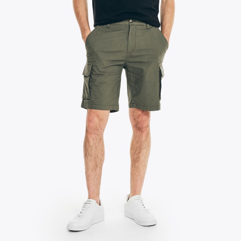 Men's Nautica 9.5" Navigator Stretch Cargo Shorts Olive | LfBokIob