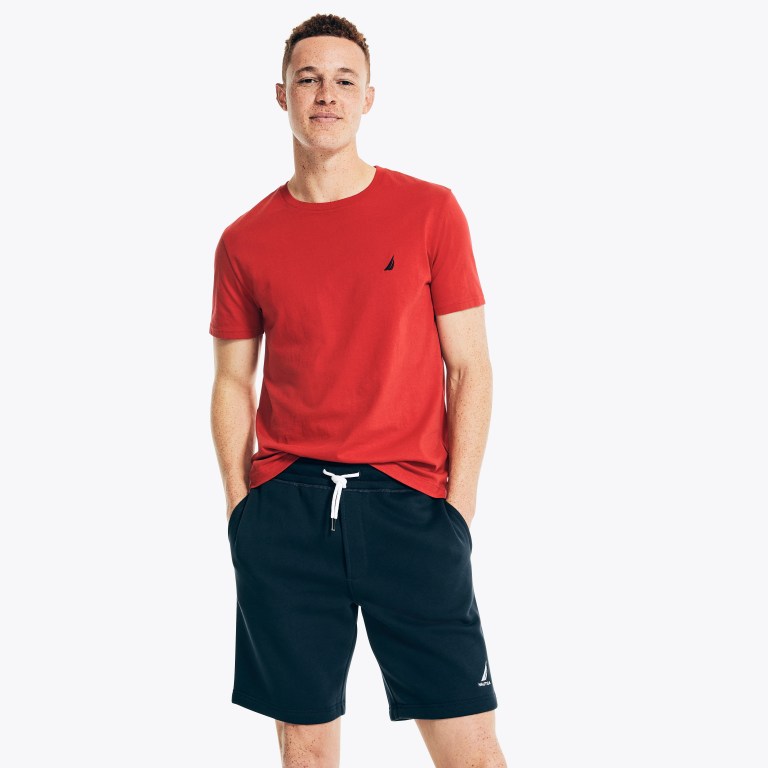 Men's Nautica 9” J-class Fleece Shorts Navy | BvSrRTOE