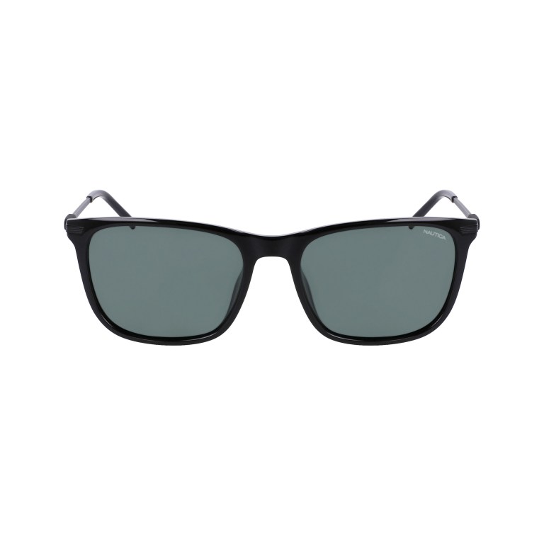 Men's Nautica Anchor Rectangle Sunglasses Black | KXr0eS2x