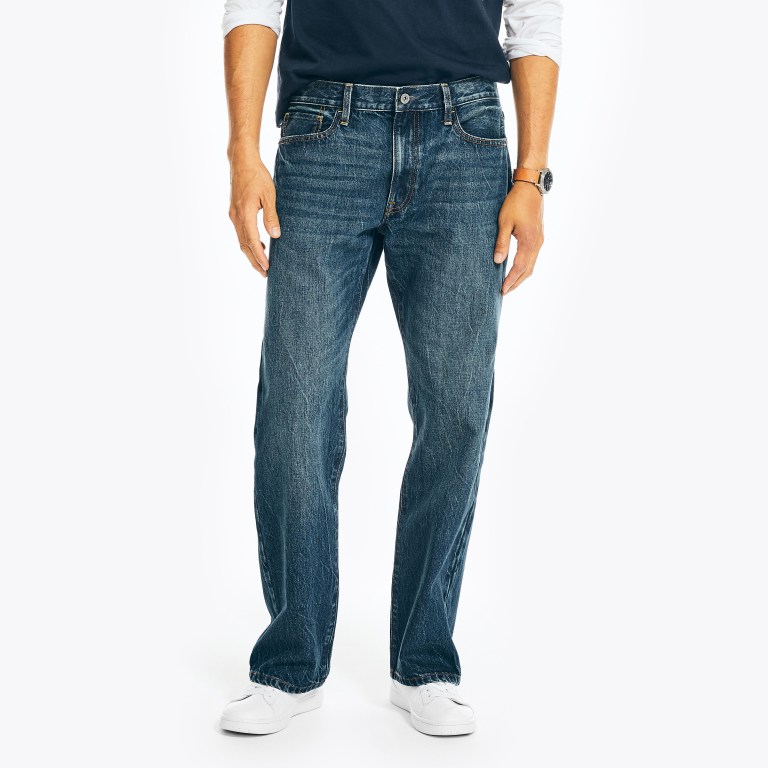 Men's Nautica Authentic Loose Denim Jeans Blue | ArFgSgtn