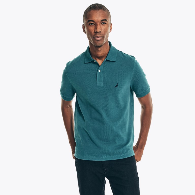 Men's Nautica Classic Fit Deck Polo Shirts Blue | NwE6D6sf