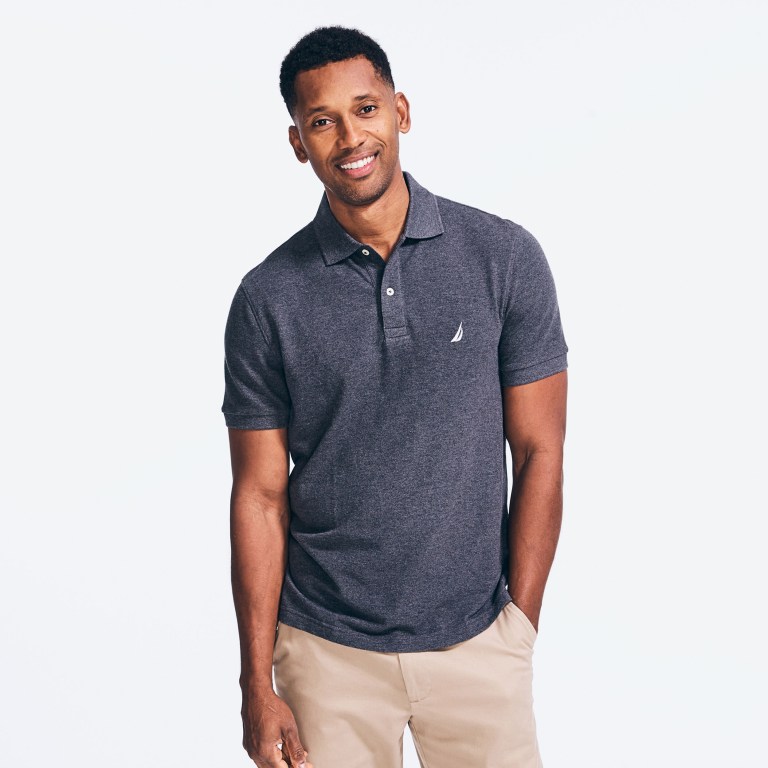 Men's Nautica Classic Fit Deck Polo Shirts Grey | PnDNEWrW