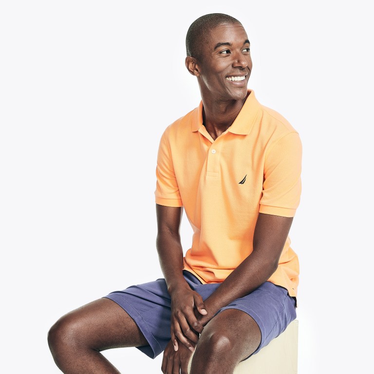 Men's Nautica Classic Fit Deck Polo Shirts Orange | STxSBWEA