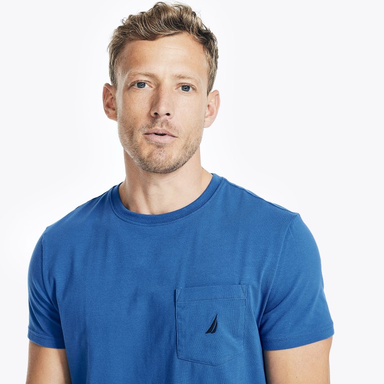 Men's Nautica Classic Fit Pocket T Shirts Navy | s4zTpXRv