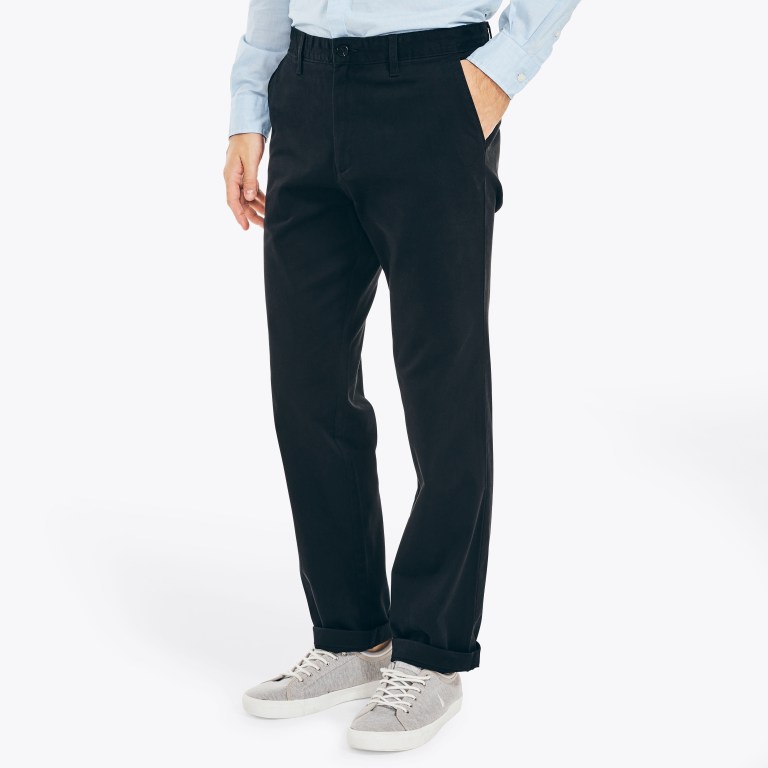 Men's Nautica Classic Fit Twill Pants Black | RfN3hpCo