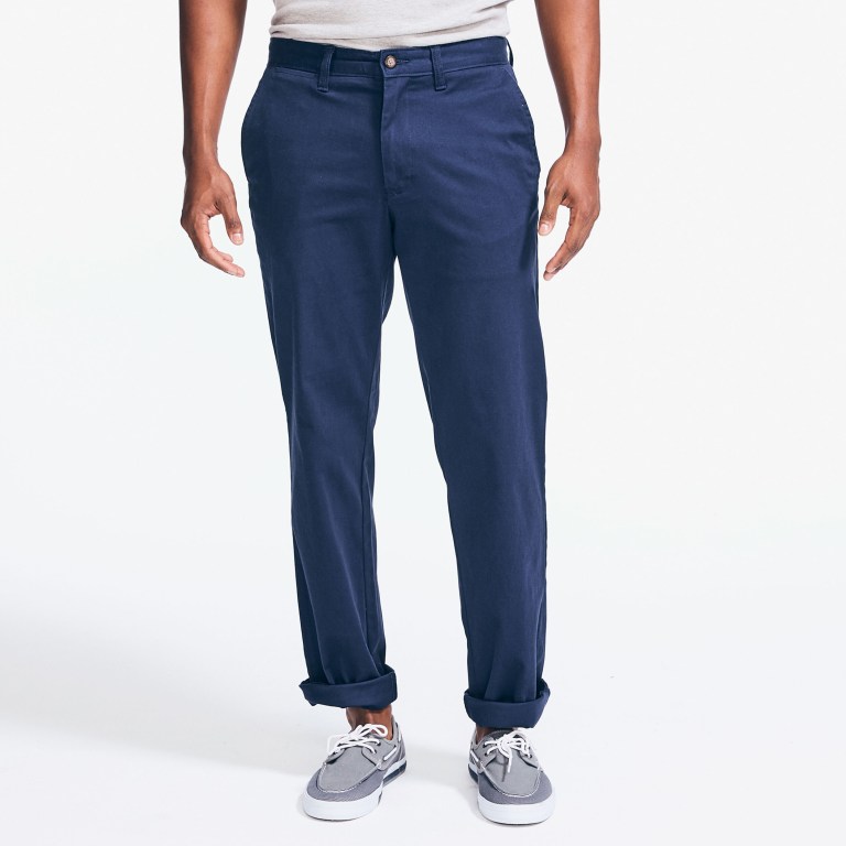 Men's Nautica Classic Fit Wrinkle-resistant Deck Pants Navy | hzRVBgBM