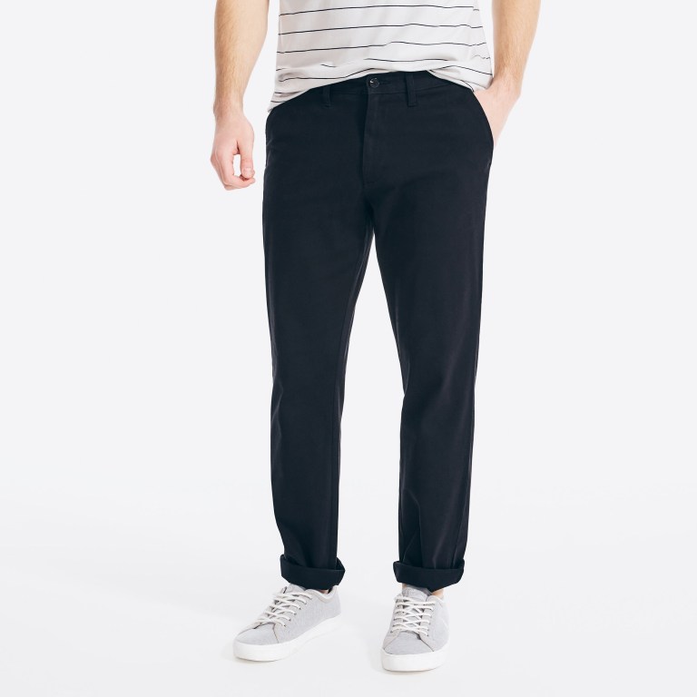 Men's Nautica Classic Fit Wrinkle-resistant Deck Pants Black | v19HgG4d