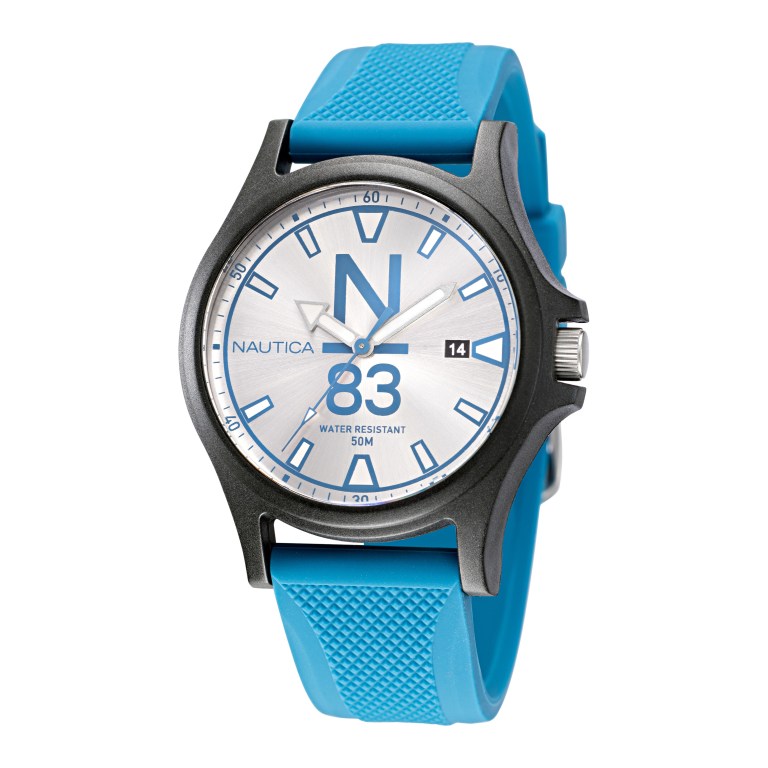 Men's Nautica Java Sea Textured Silicone 3-hand Watches Multicolor | fqzxImrd