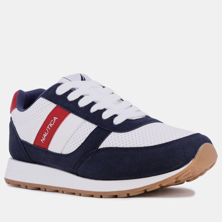 Men's Nautica Mesh Sneakers Navy | xYael3jX