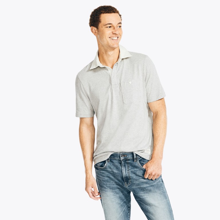 Men's Nautica Nautica Co. Classic Fit Polo Shirts Grey | AJ2FRkZT