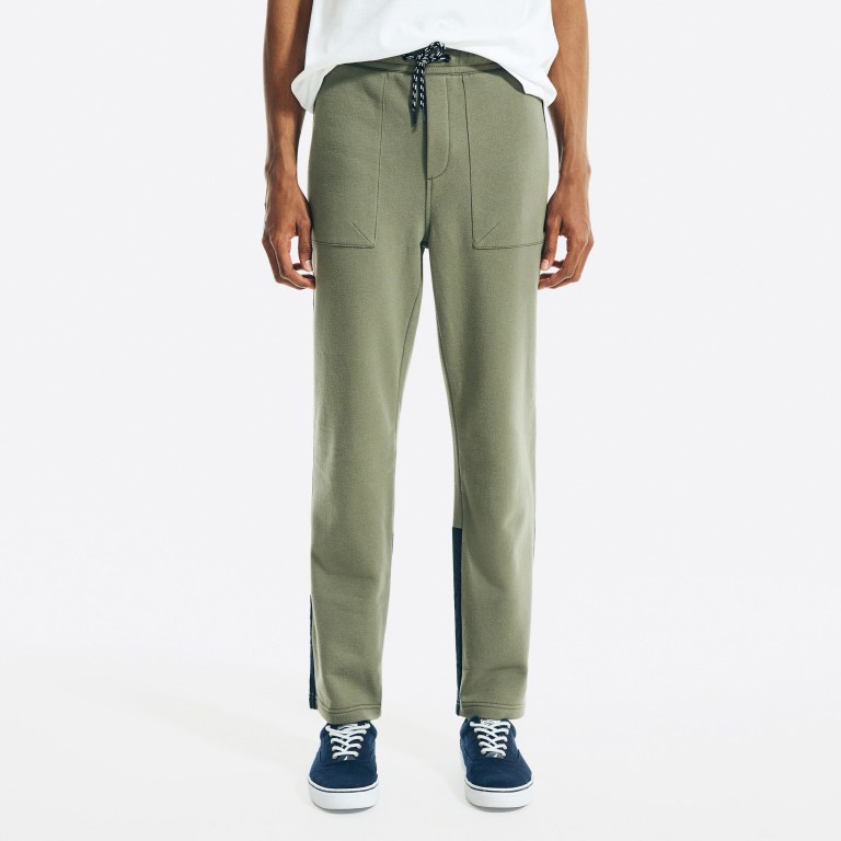 Men's Nautica Nautica Co. Colorblock Knit Pants Olive | 8NJk3ojh