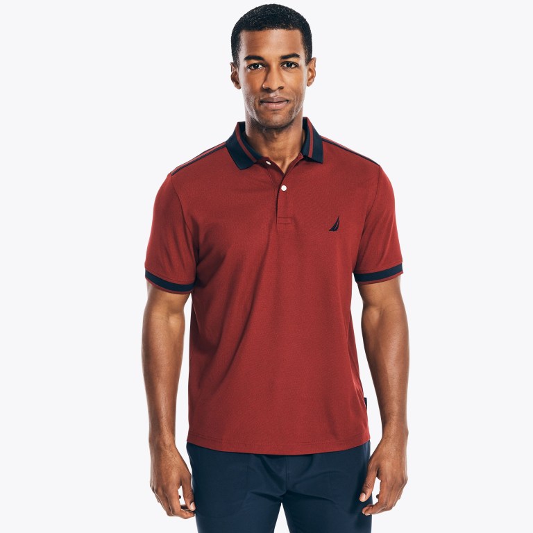 Men's Nautica Navtech Sustainably Crafted Classic Fit Polo Shirts Shell | TJJ41GPD