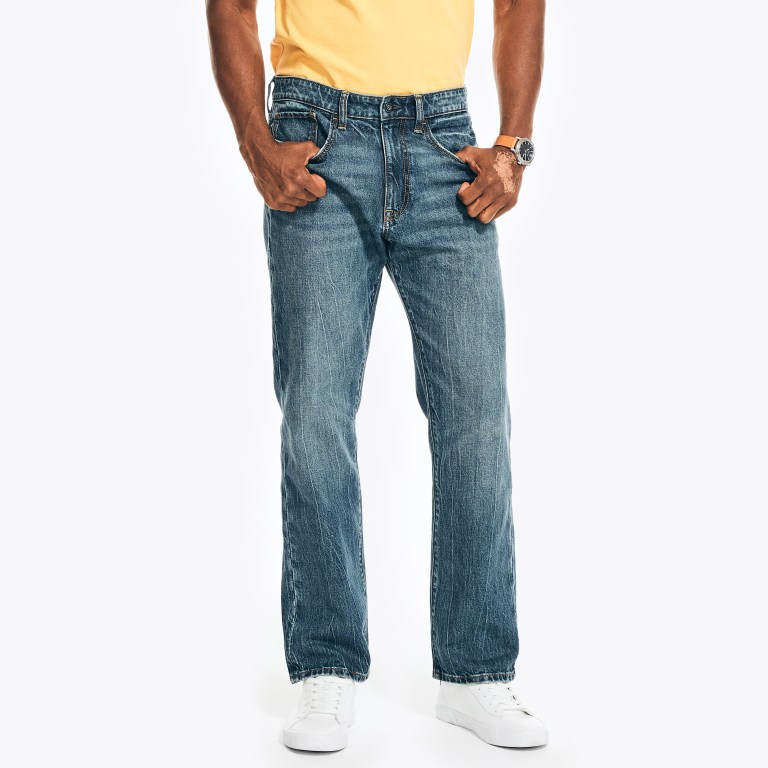 Men's Nautica Original Relaxed Stretch Denim Jeans Blue | cuBTExeD