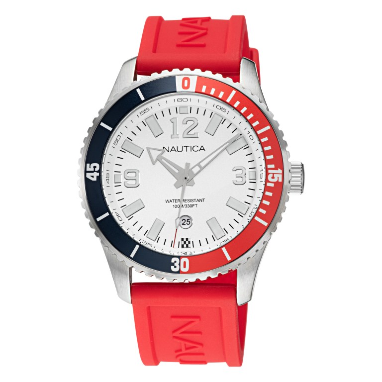 Men's Nautica Pacific Beach Stainless Steel And Silicone 3-hand Watches Multicolor | xyDggY00