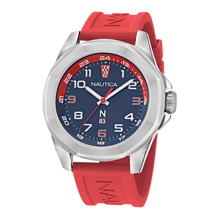 Men's Nautica Silicone 3-hand Watches Multicolor | 3Jqf8bIG