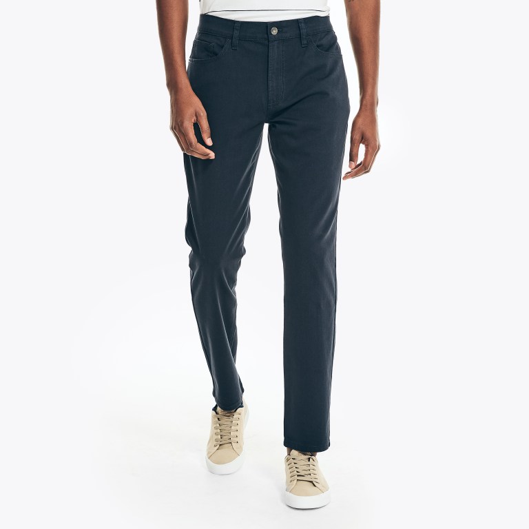 Men's Nautica Slim Fit Stretch Pants Navy | KNuzOXWF