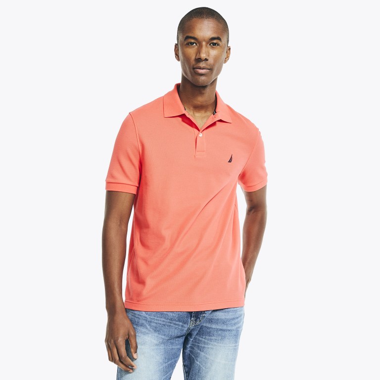 Men's Nautica Sustainably Crafted Deck Polo Shirts Red | GQu1vYBN